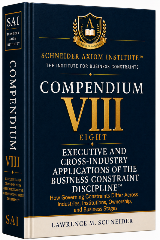 COMPENDIUM EIGHT - Executive and Cross-Industry Applications of the Business Constraint Discipline™