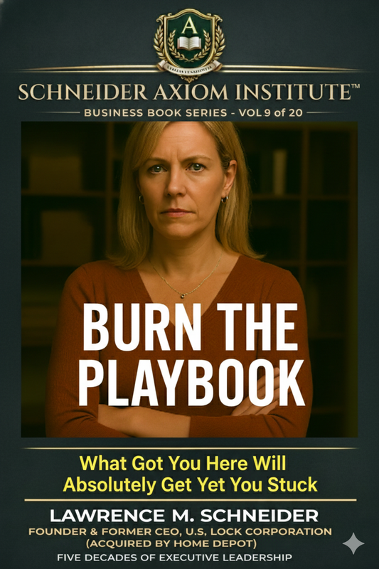 VOL 9 - BURN THE PLAYBOOK by Lawrence M. Schneider