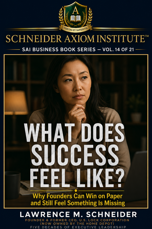 VOL 14 - WHAT DOES SUCCESS FEEL LIKE? by Lawrence M. Schneider