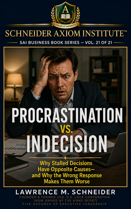 Vol 21 - Procrastination vs Indecision by Lawrence M. Schneider