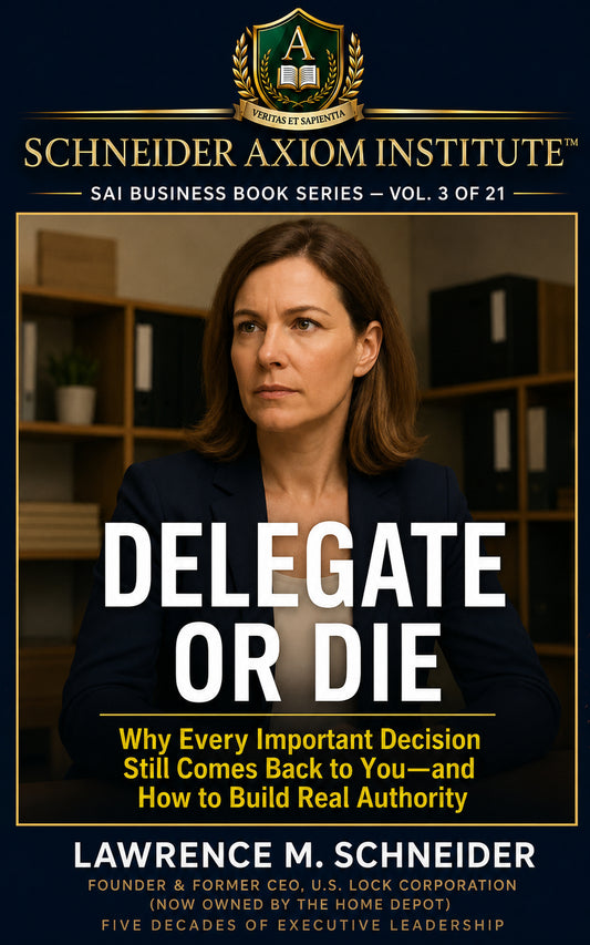 VOL 3 - DELEGATE OR DIE by Lawrence M. Schneider