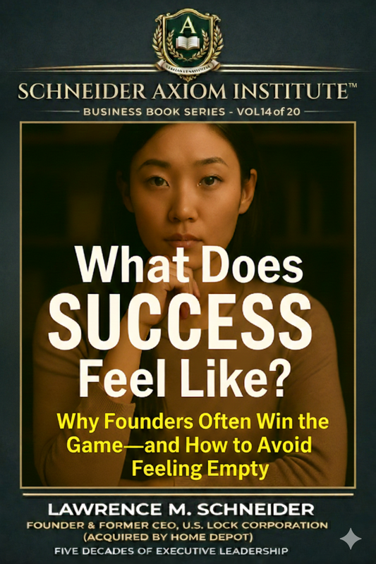 VOL 14 - WHAT DOES SUCCESS FEEL LIKE? by Lawrence M. Schneider