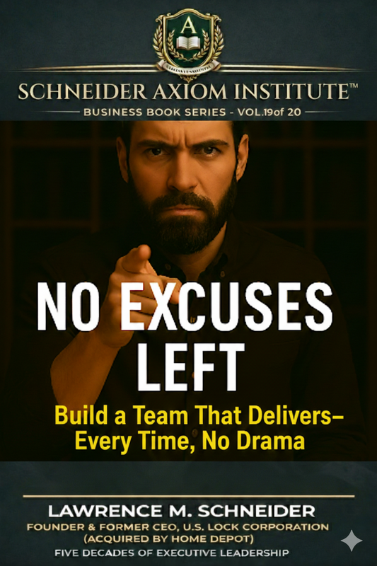 VOL 19 - NO EXCUSES LEFT by Lawrence M. Schneider
